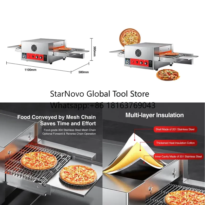 2026 Hot！ Conveyor Belt Pizza  - Pizza Conveyor Oven 评论和价格