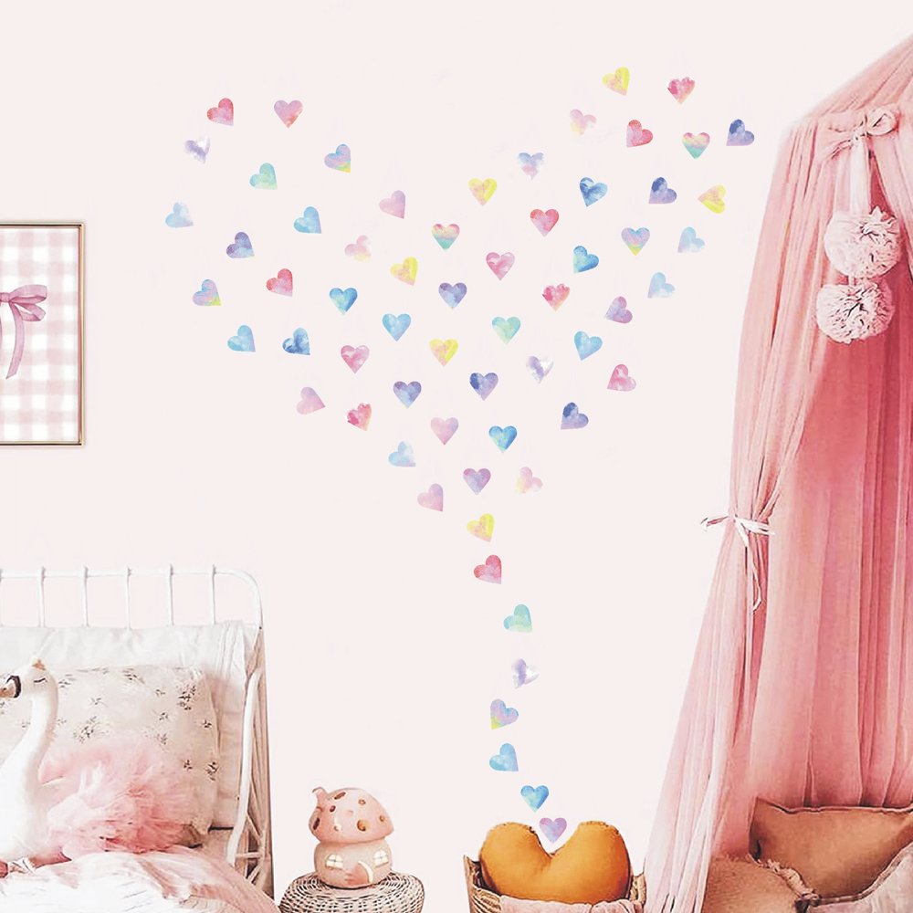 Colorful Hearts Couple Wall St - Commercial Kitchen Tiles 评论和价格