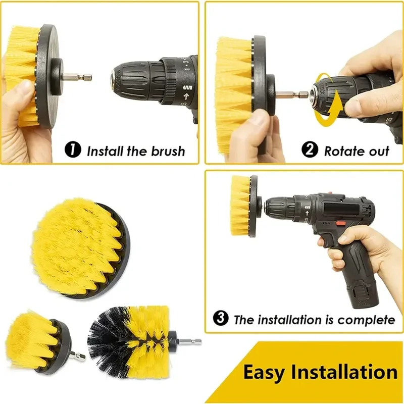 3 pcs/set drill brush set powe - Commercial Kitchen Tiles 评论和价格
