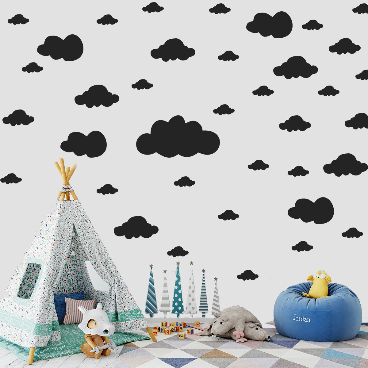 68 Pcs DIY Clouds Wall Sticker - Commercial Kitchen Tiles 评论和价格