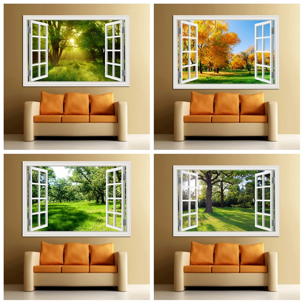 Forest 3D Window Landscape Wal - Commercial Kitchen Tiles 评论和价格