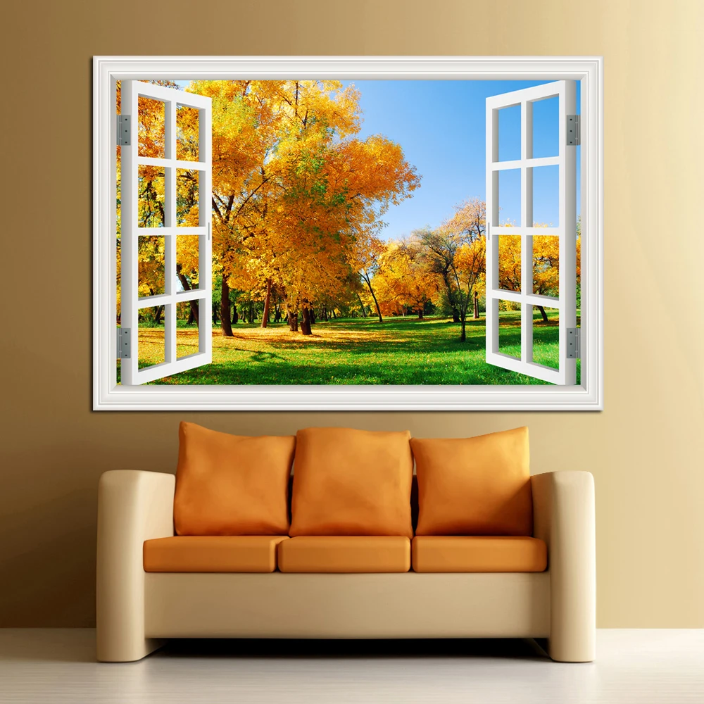 Forest 3D Window Landscape Wal - Commercial Kitchen Tiles 评论和价格