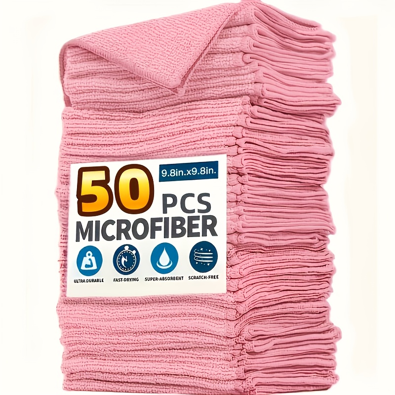 1-50Pcs Light Pink Microfiber  - Commercial Kitchen Tap 评论和价格